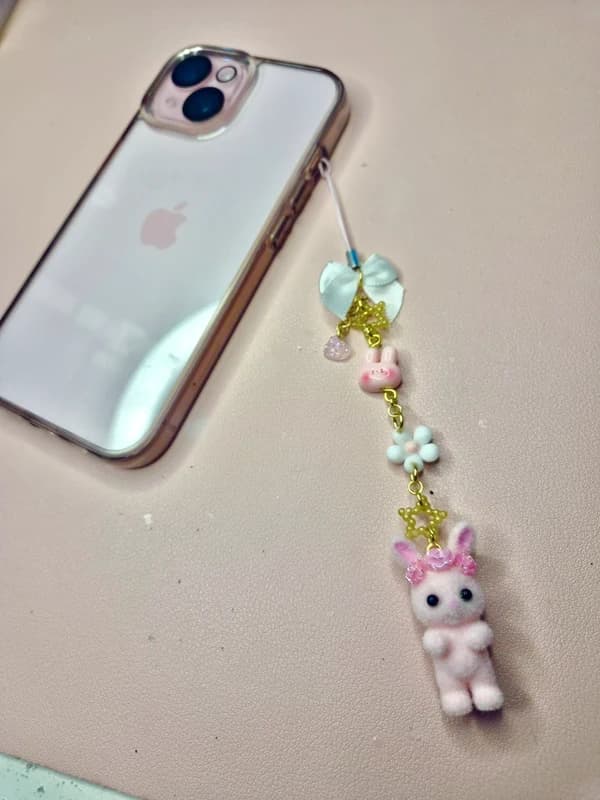 Lapin — rose, blanc & doré